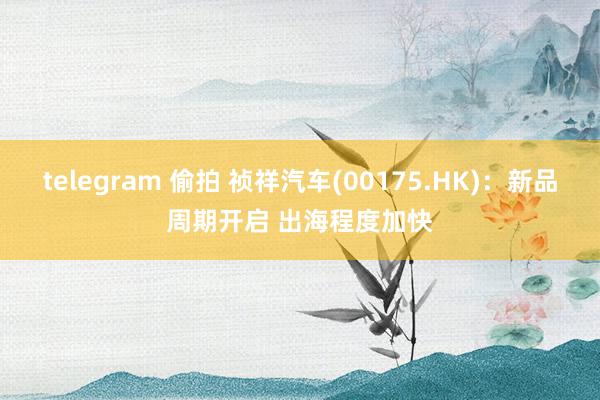 telegram 偷拍 祯祥汽车(00175.HK)：新品周期开启 出海程度加快
