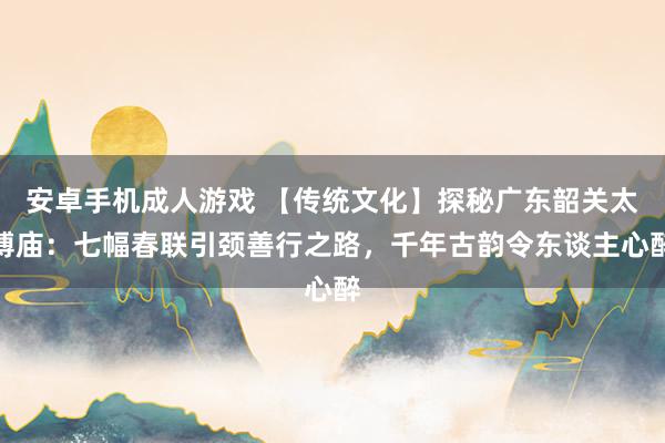 安卓手机成人游戏 【传统文化】探秘广东韶关太傅庙:七幅春联引颈善行之路,千年古韵令东谈主心醉