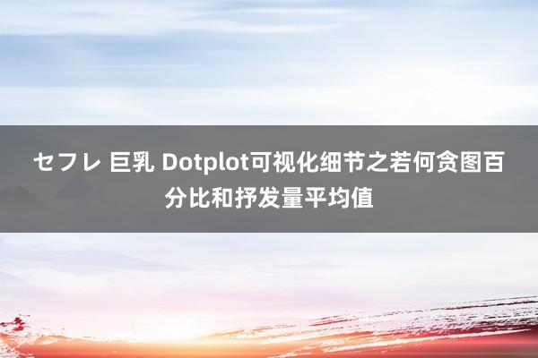 セフレ 巨乳 Dotplot可视化细节之若何贪图百分比和抒发量平均值